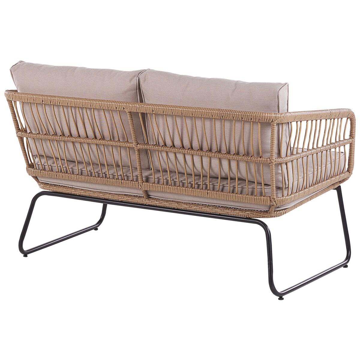 Zestaw ogrodowy rattanowy 4-osobowy beżowy RAVELLO