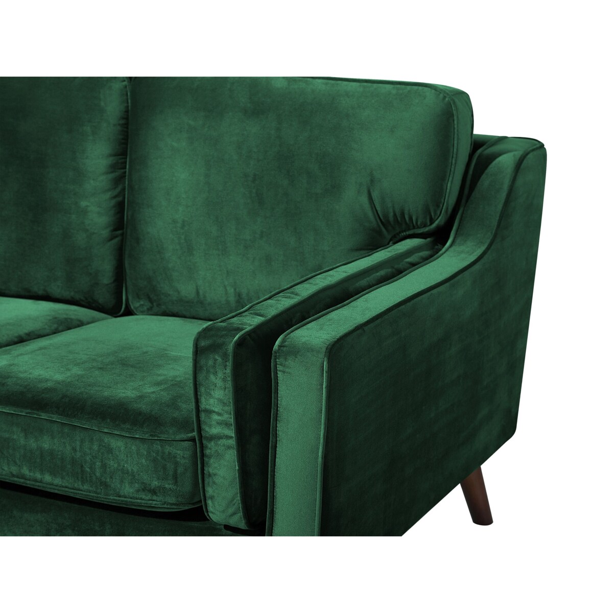 Sofa 3-osobowa welurowa zielona LOKKA