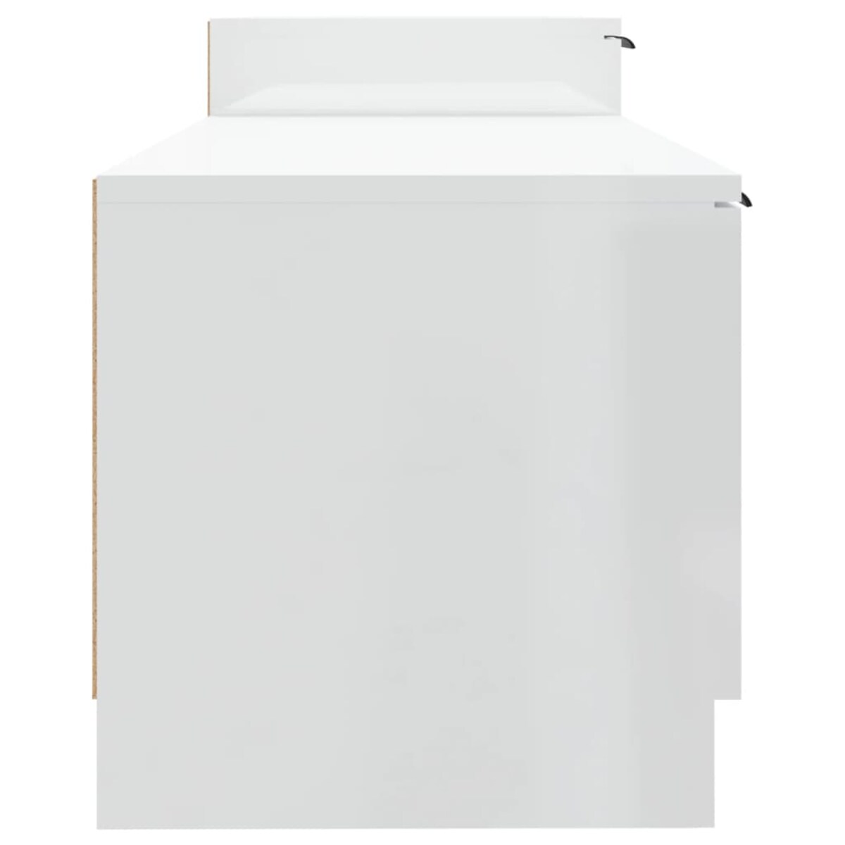 vidaXL Szafka pod telewizor, wysoki połysk, biała, 158,5x36x45 cm