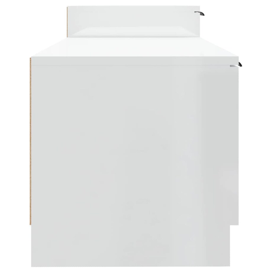 vidaXL Szafka pod telewizor, wysoki połysk, biała, 158,5x36x45 cm