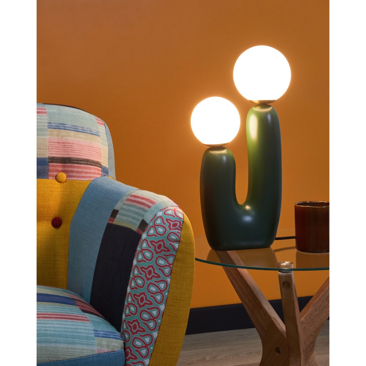 Lampa stołowa TULUN Ciemnozielony