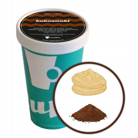 Kawa aromatyzowana mielona smak KOKOSANKI deserowa ARABICA Cup&You 200g - kawa smakowa