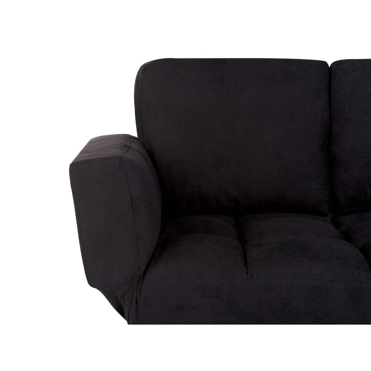 Sofa rozkładana czarna BREKKE