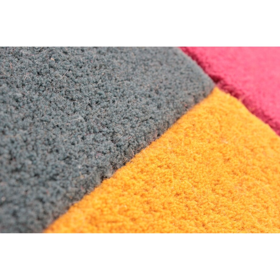 Dywan Wełniany Abstract Collage Wielokolorowy 66x300