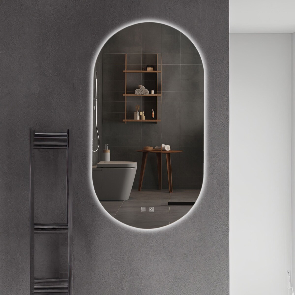 LUSTRO ŚCIENNE LED EGG 60x80 cm