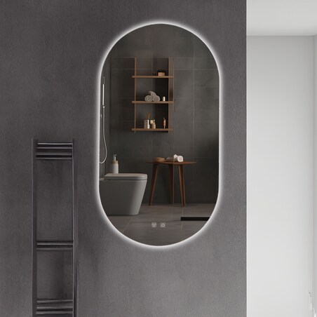 LUSTRO ŚCIENNE LED EGG 60x80 cm