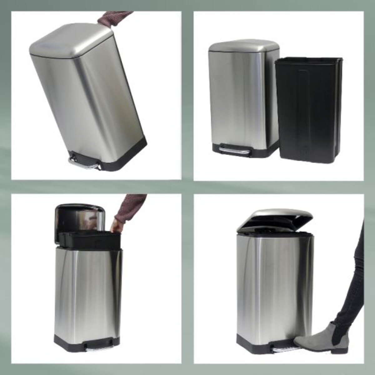 Kosz na śmieci 30 l (ciemnoszary) Davino Kela