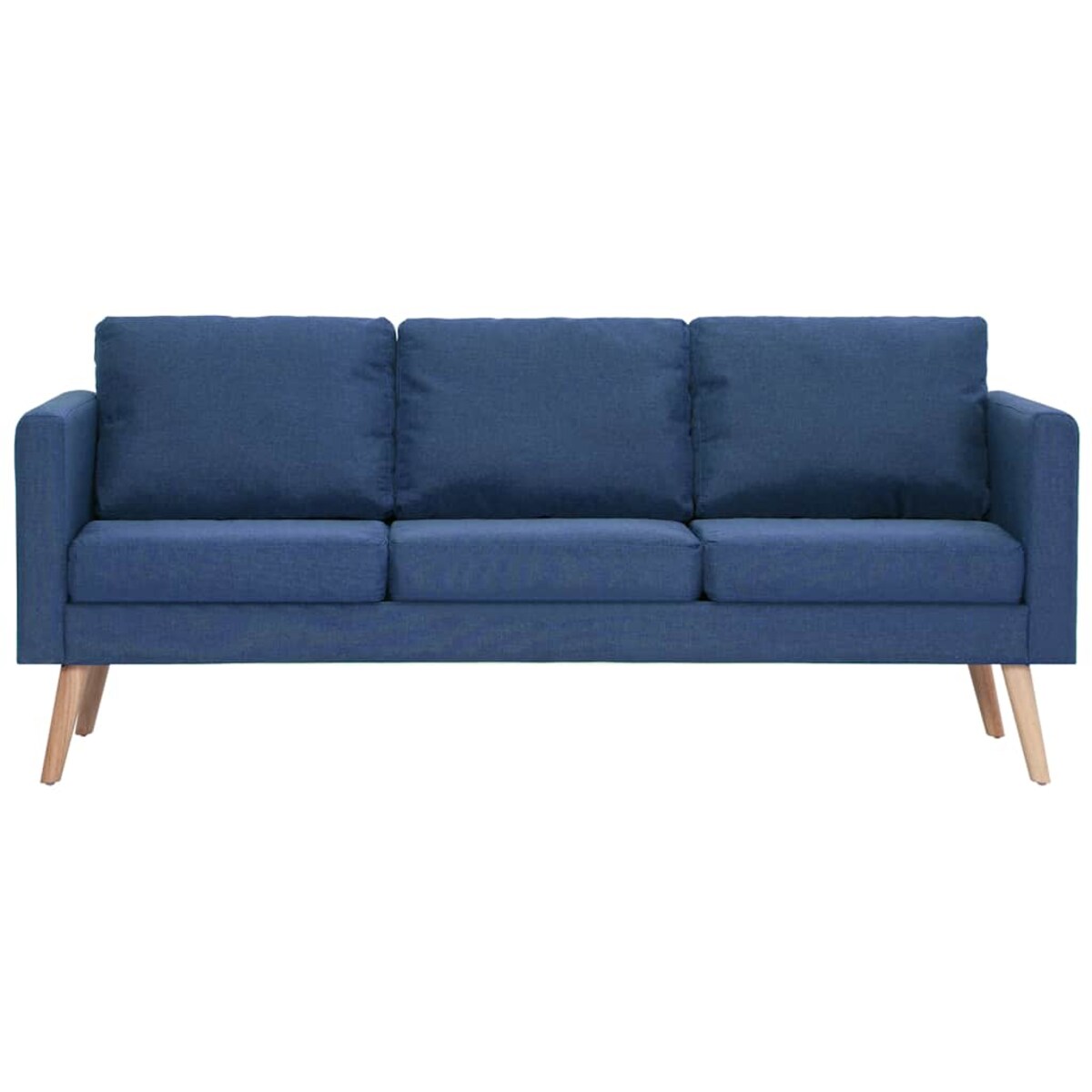 vidaXL 3-osobowa sofa tapicerowana tkaniną, niebieska