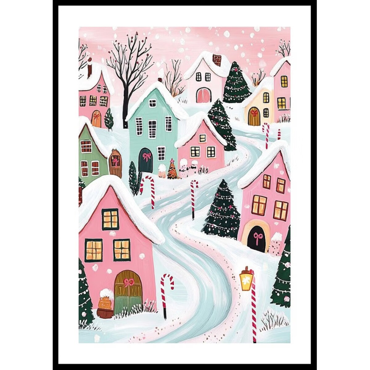 Poster Story, Plakat, Obraz - Bożonarodzeniowa Lukrowa Wioska, wymiary 50 x 70 cm