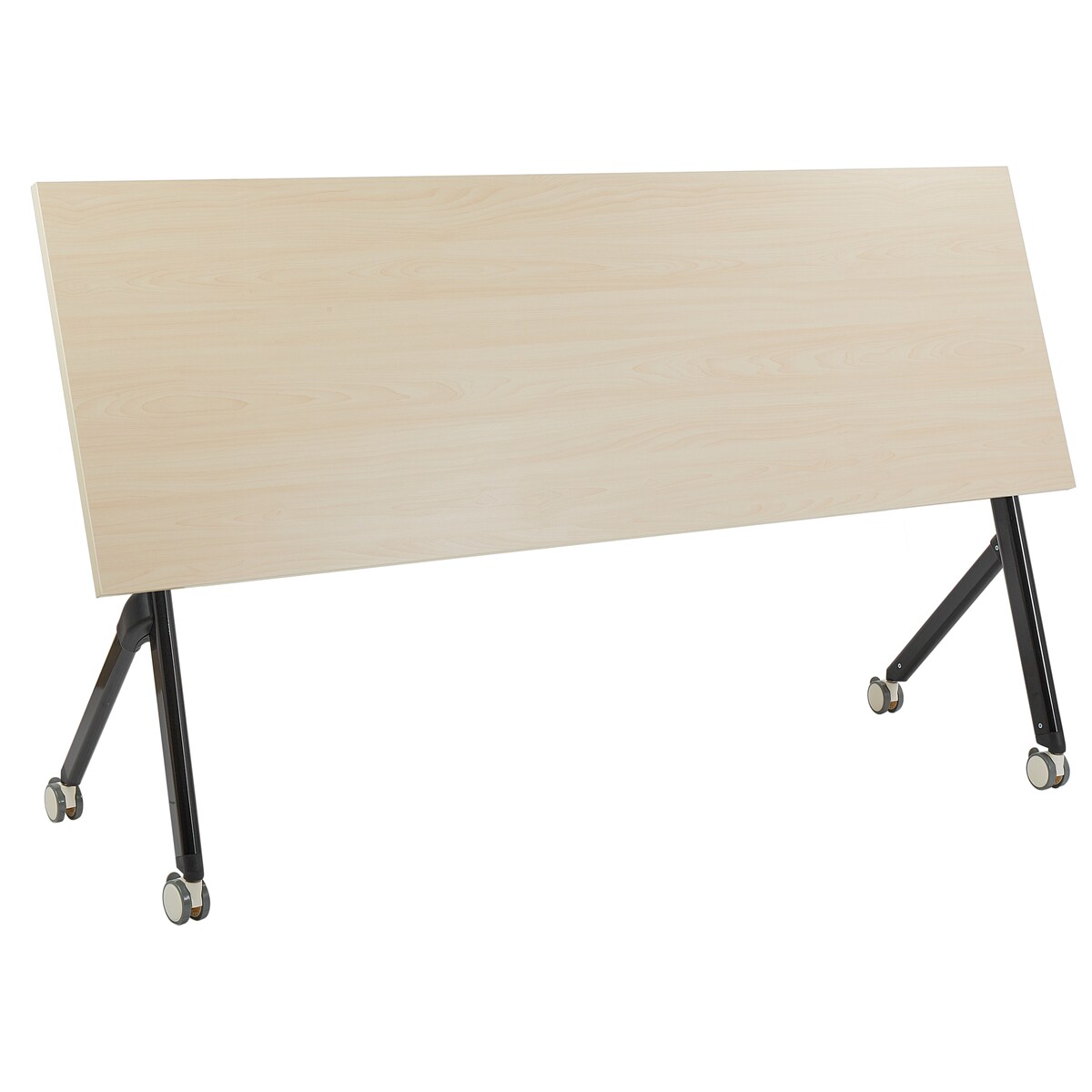 Składane biurko BENDI Jasnobrązowy 180 cm 60 cm z kółkami