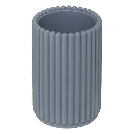 Szczotka toaletowa TIVILI 37x9 cm z pojemnikiem szary