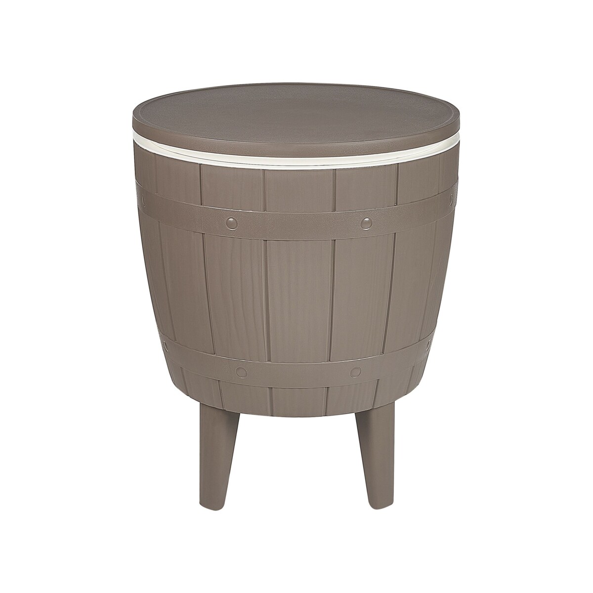 Okrągły stolik/ barek ogrodowy z funkcją chłodzenia 48 cm beżowoszary SILG