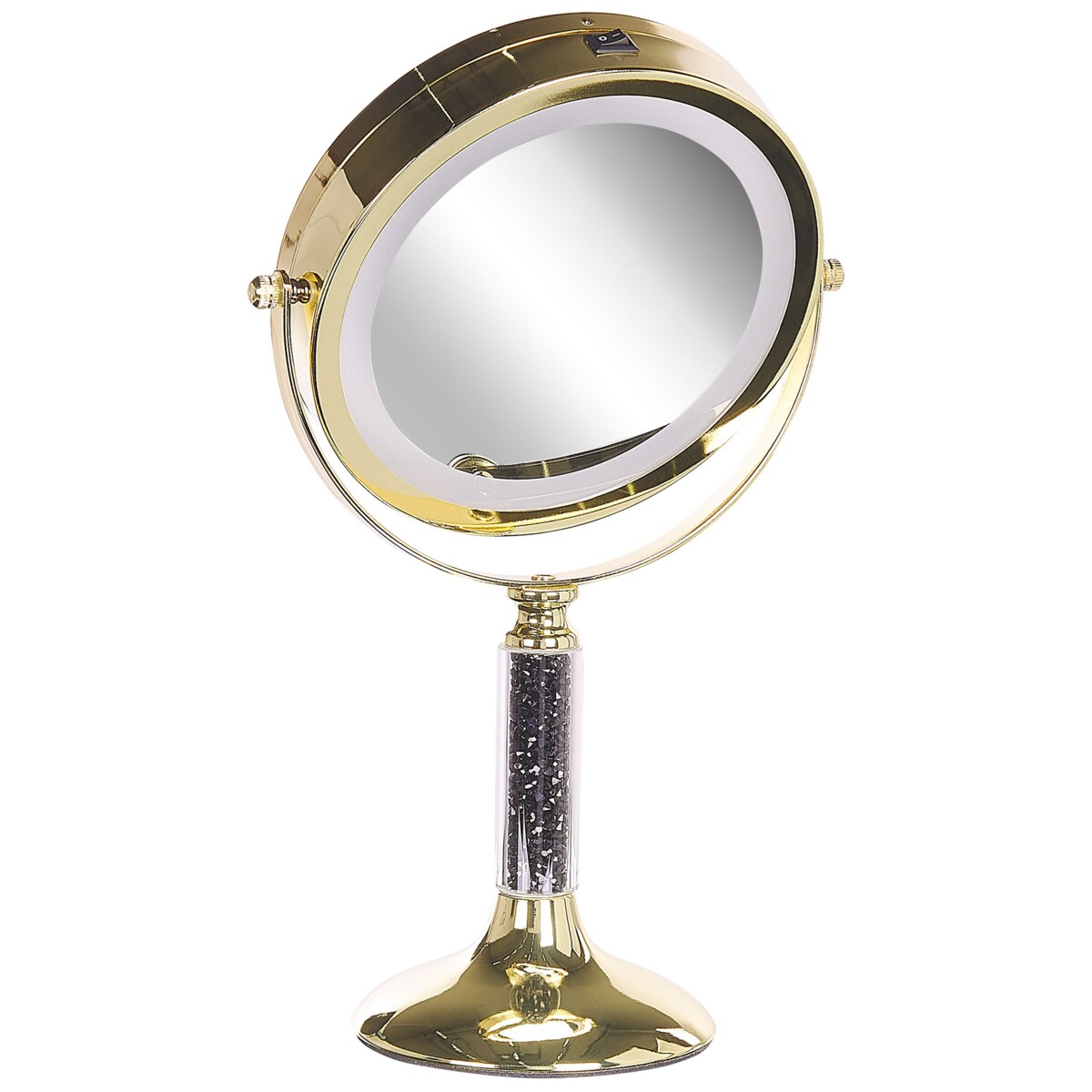 Lusterko kosmetyczne LED ø 18 cm złote BAIXAS