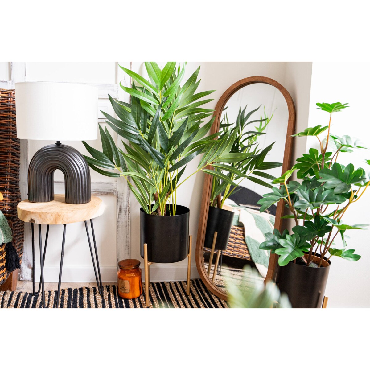 Lustro owalne w drewnianej ramie Gianni, 35 x 90 cm