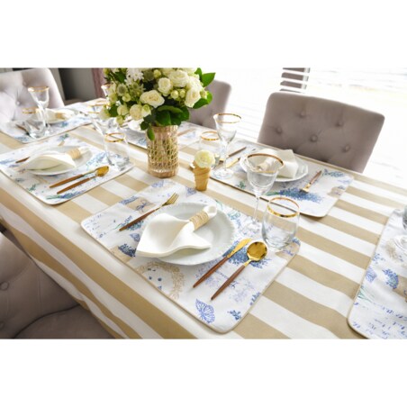 Dwustronne podkładki z motywem lawendowym Lavender & Mirha – komplet 4 szt.