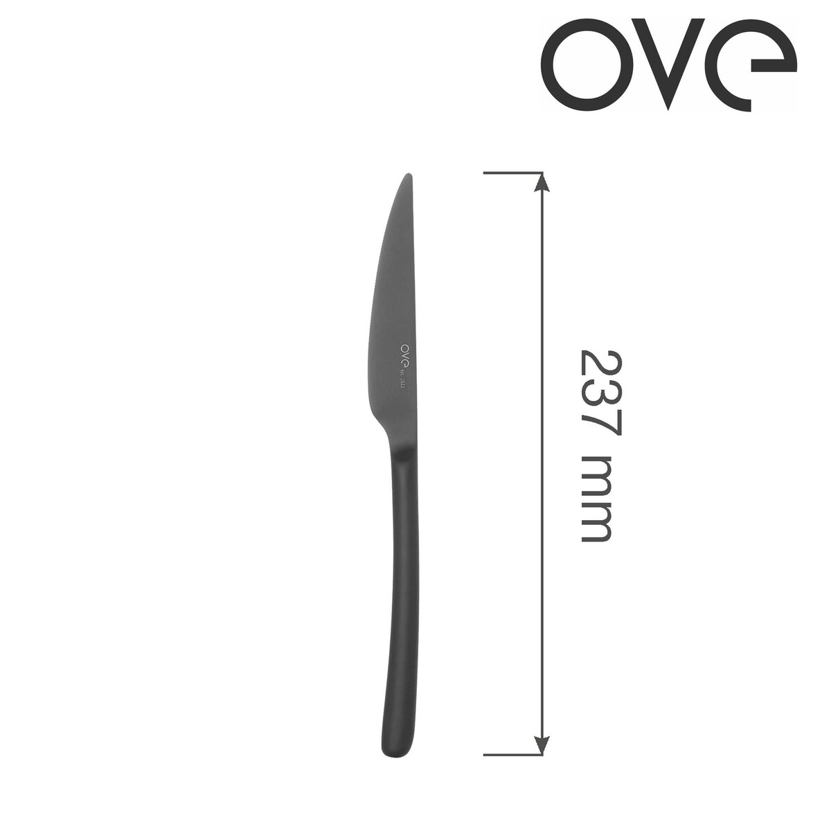 Nóż stołowy Amarone Black, OVE, 237 mm