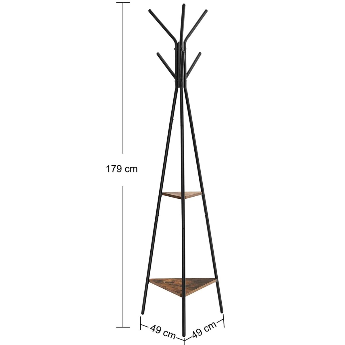 Wieszak Stojący Podłogowy Do Przedpokoju Brązowy