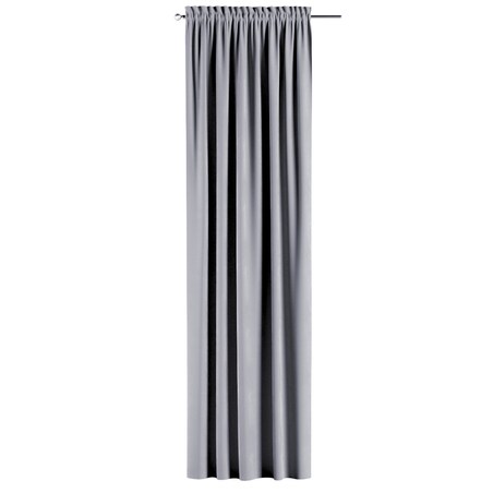 Zasłona na kanale z grzywką 1 szt. 130x245 srebrzysty szary