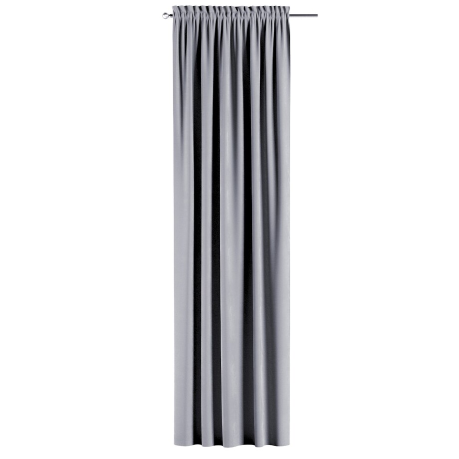 Zasłona na kanale z grzywką 1 szt. 130x245 srebrzysty szary