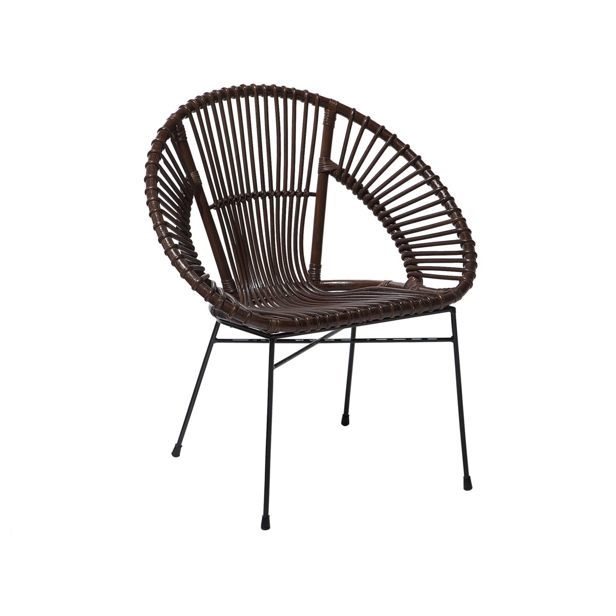 Krzesło rattanowe brązowe SARITA