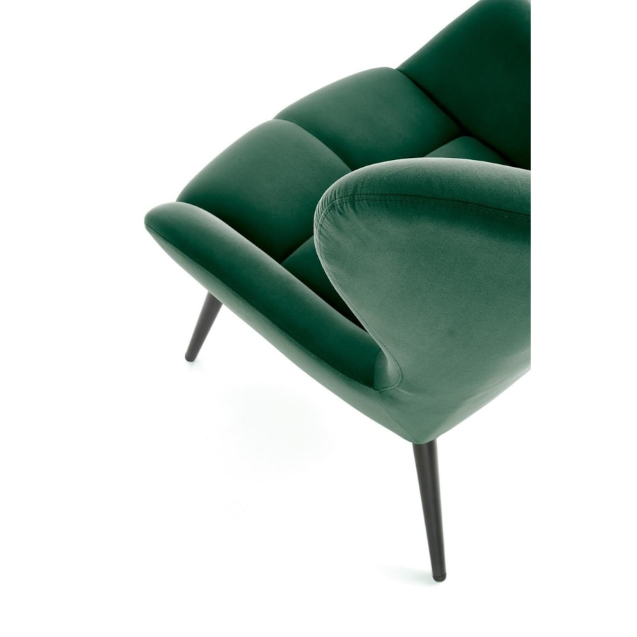 FOTEL WYPOCZYNKOWY Vadis ciemnozielony AKSAMITNA TAPICERKA