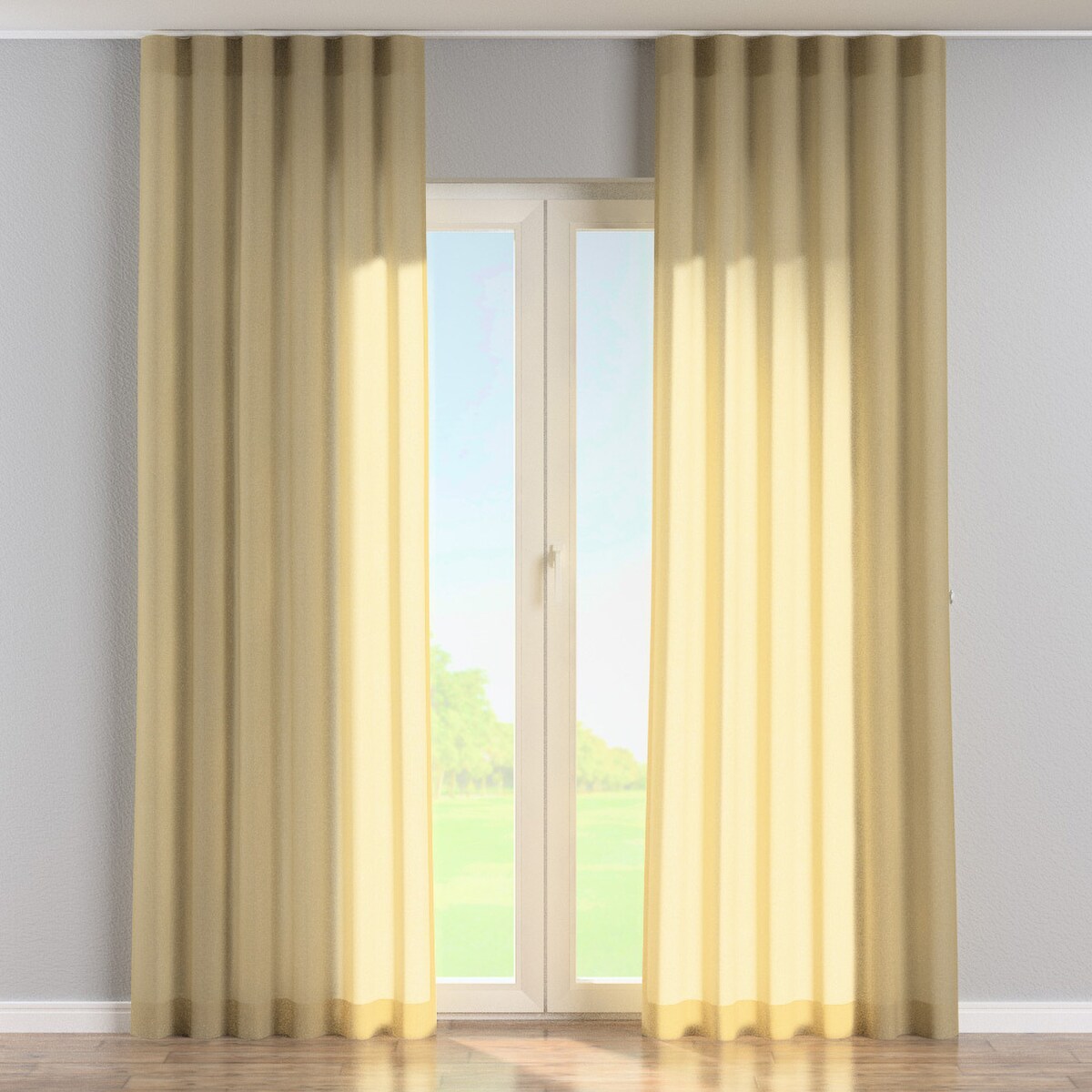 Zasłona na taśmie wave 130x260 jasny beż