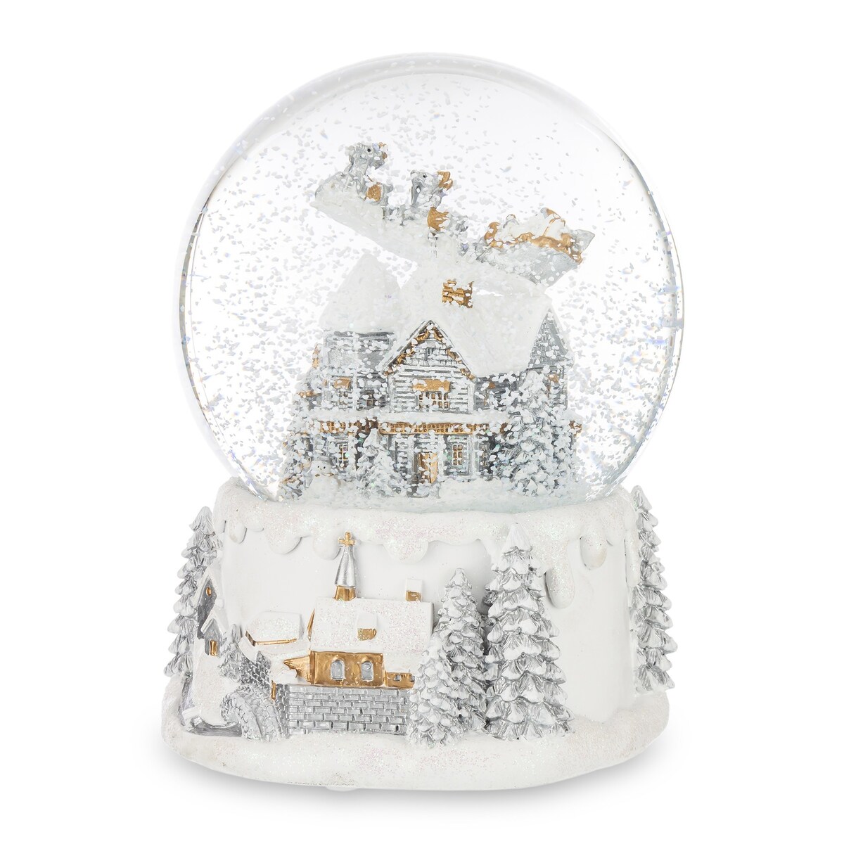 Szklana kula śnieżna z pozytywką 17x12x12 cm