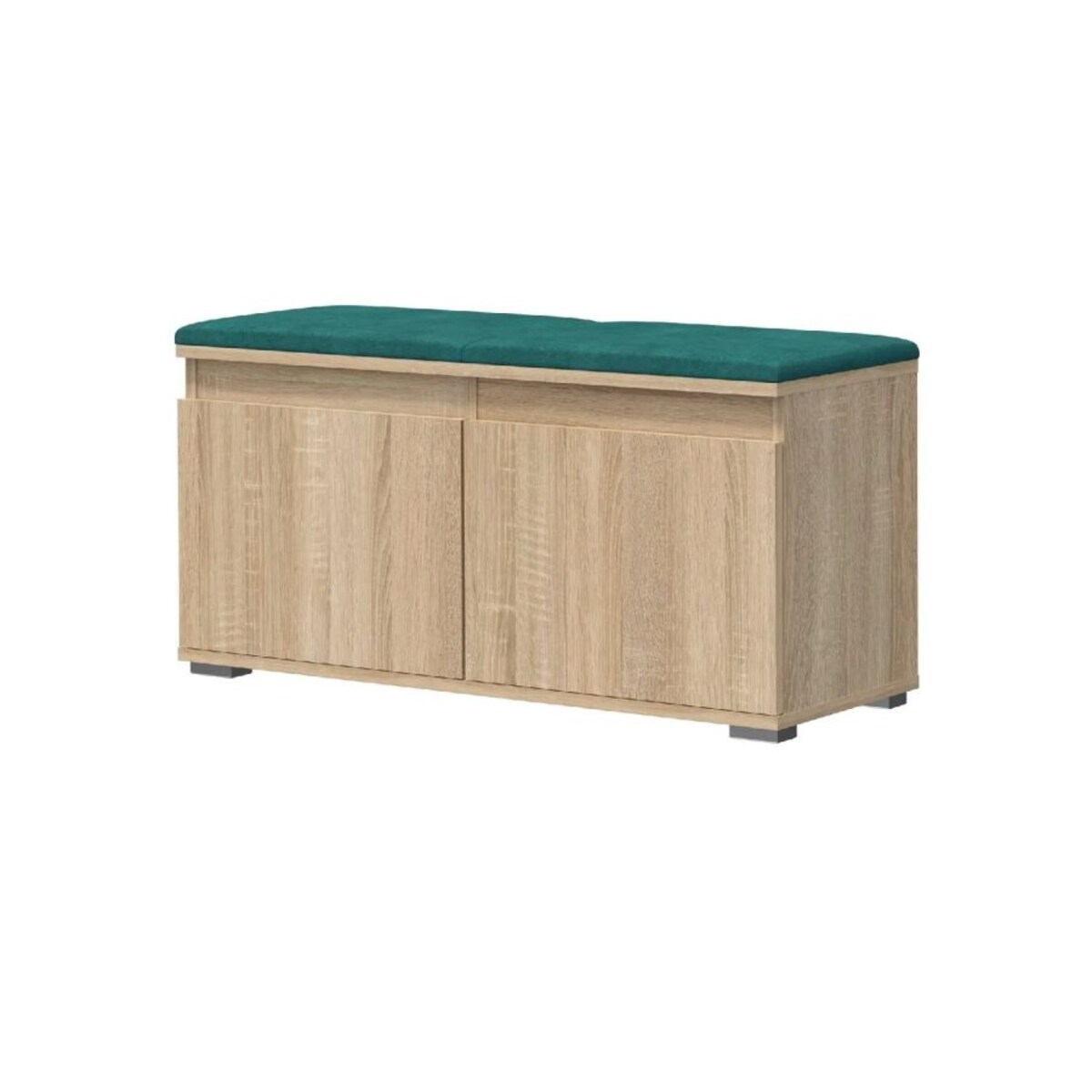 Szafka na buty z siedziskiem i wieszakiem SINGAPUR 100 dąb sonoma/zielona