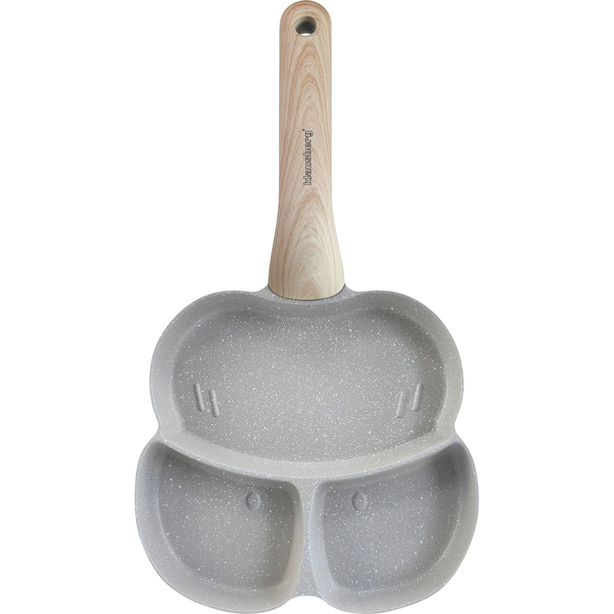 Patelnia marmurkowa 3 w 1 do jajek naleśników placków pancake 18cm SZARA KLAUSBERG