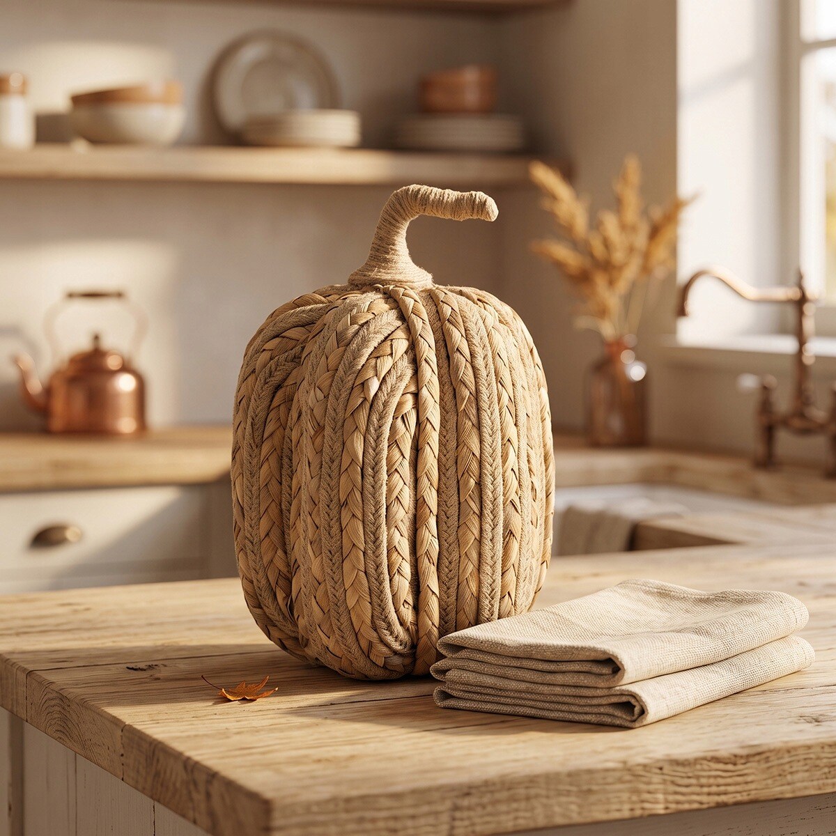 FIGURKA DYNIA BOHO JUTOWA NA HALLOWEEN JESIEŃ OZDOBA DEKORACJA DUŻA 27cm