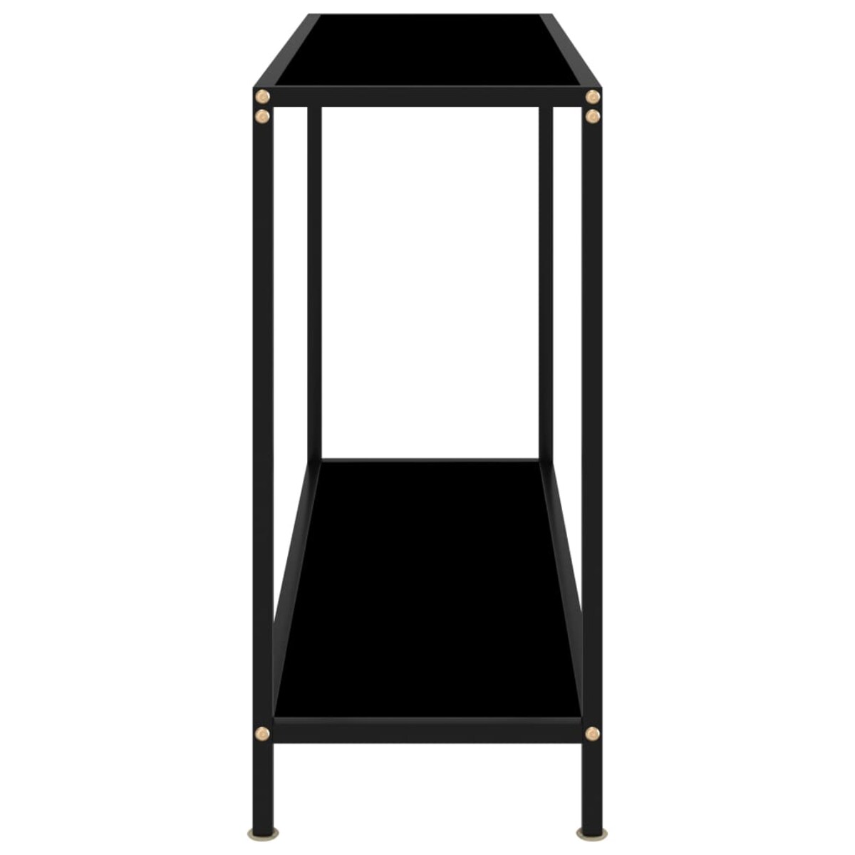 vidaXL Stolik konsolowy, czarny, 100x35x75 cm, szkło hartowane