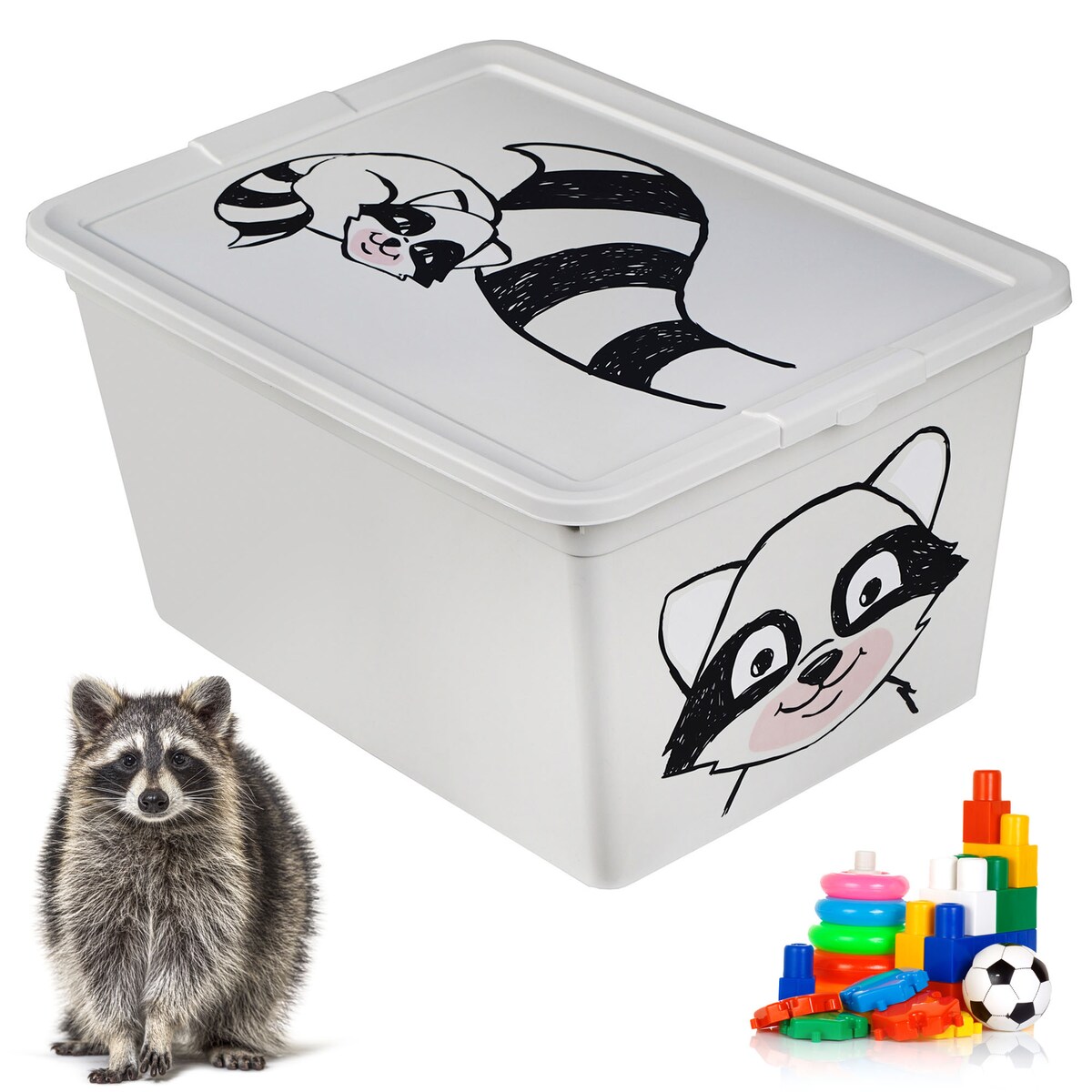 Pojemnik Plastikowy Na Zabawki Z Pokrywą Do Pokoju Dziecka 15 L Szop