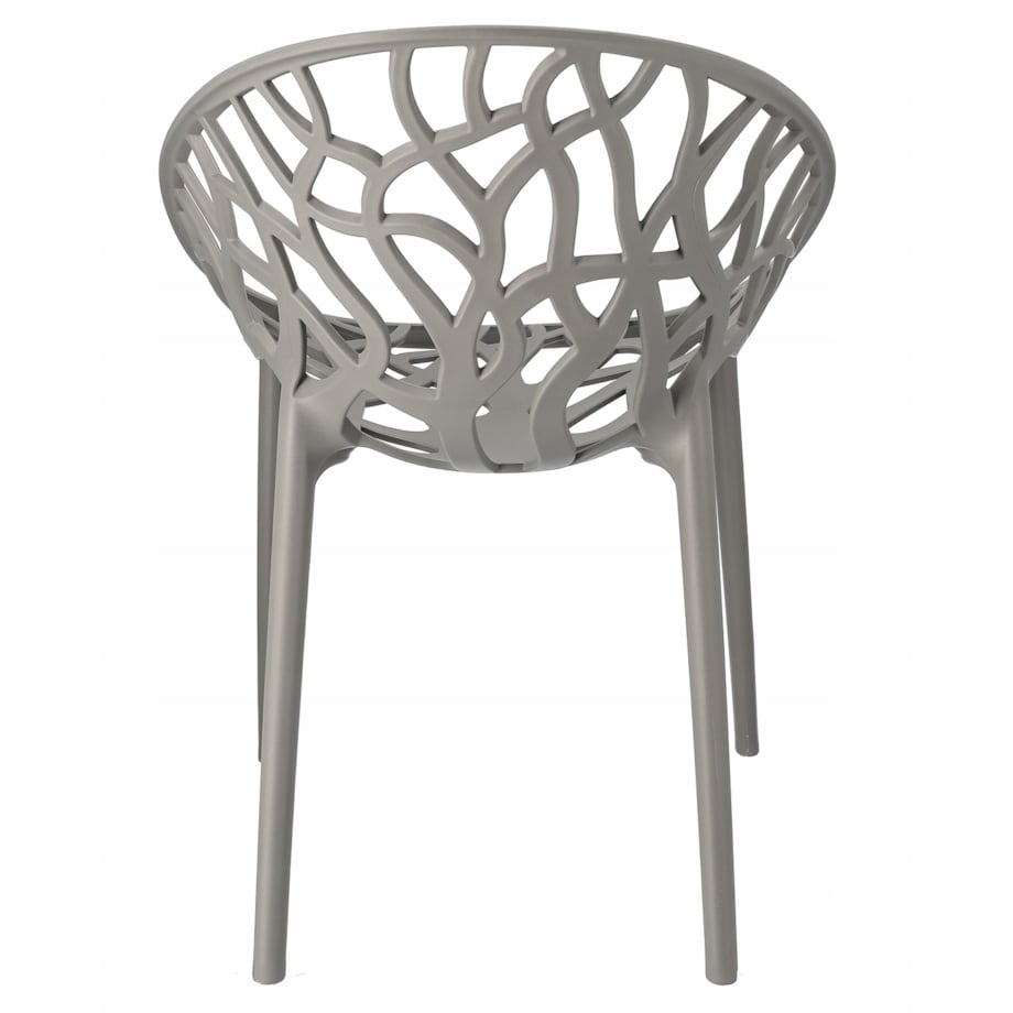 Krzesło plastikowe ALBERO eleganckie szare