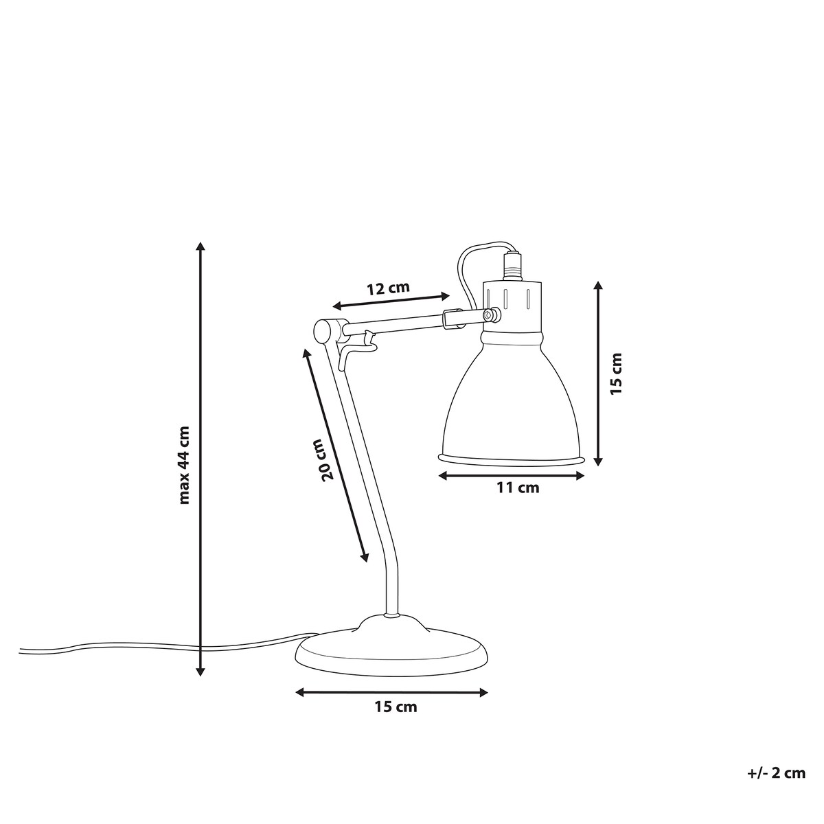 Lampa biurkowa MONSAN Regulowana Metal Mosiężny