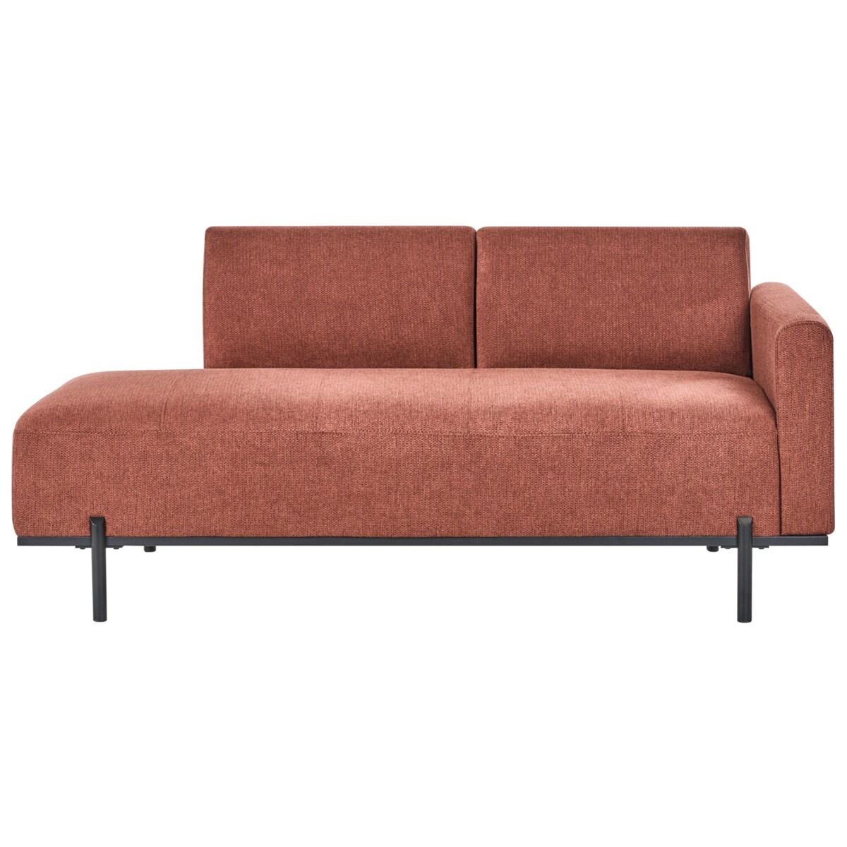 Szezlong SAVASSE Len syntetyczny Jasnoczerwony