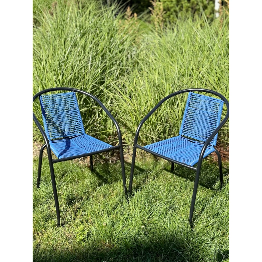 6 X Fotel Bistro Sznurkowy Wygodne Krzesło Ogrodowe Na Balkon Do Ogrodu