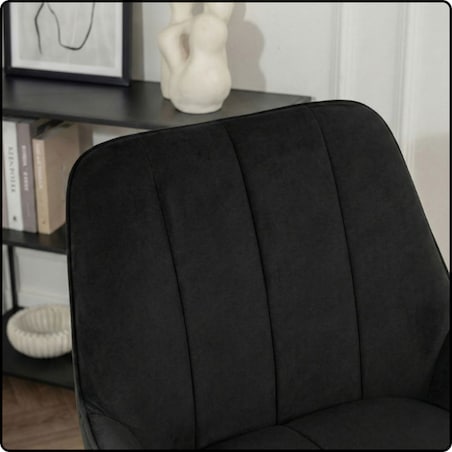 Fotel uszak tapicerowany welurowy wygodny z czarnymi nogami do salonu czarny