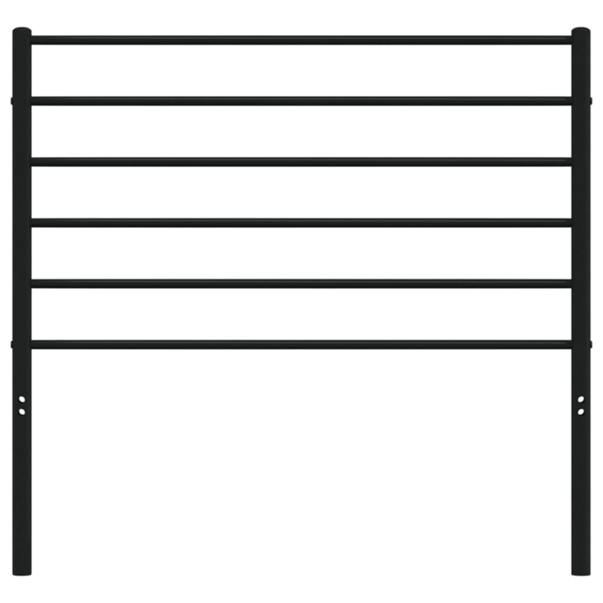 vidaXL Metalowe wezgłowie, czarne, 80 cm