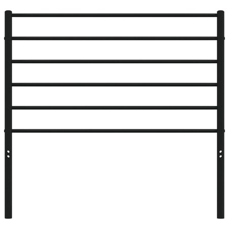 vidaXL Metalowe wezgłowie, czarne, 80 cm