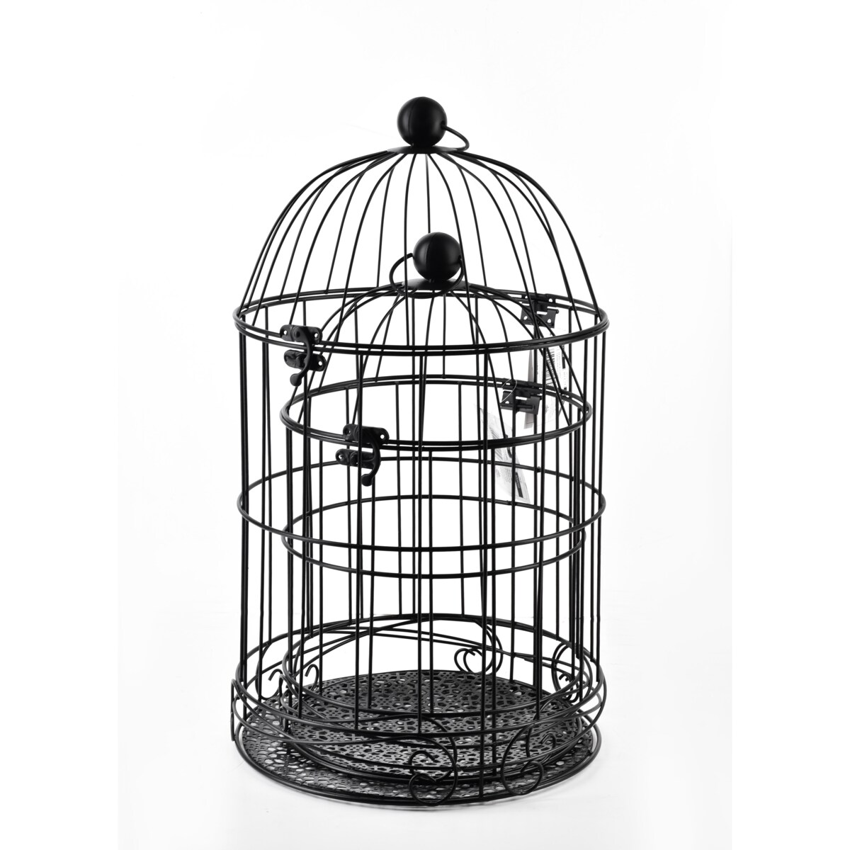 MARLISE Komplet 2 klatki dekoracyjnel:śr,30xh54CM m:śr,25xh42cm