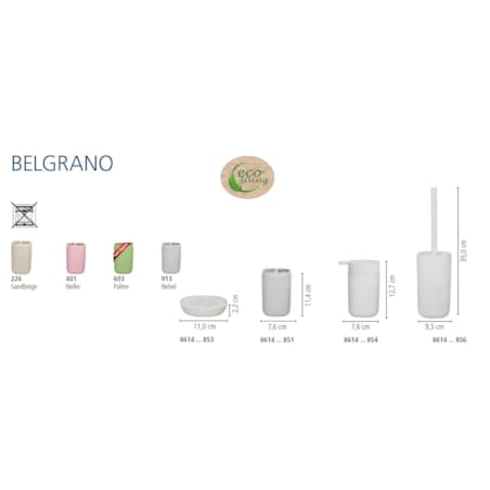 Kleine Wolke Belgrano Ekologiczny Dwukomorowy kubek na szczoteczki do zębów Palme Zielony