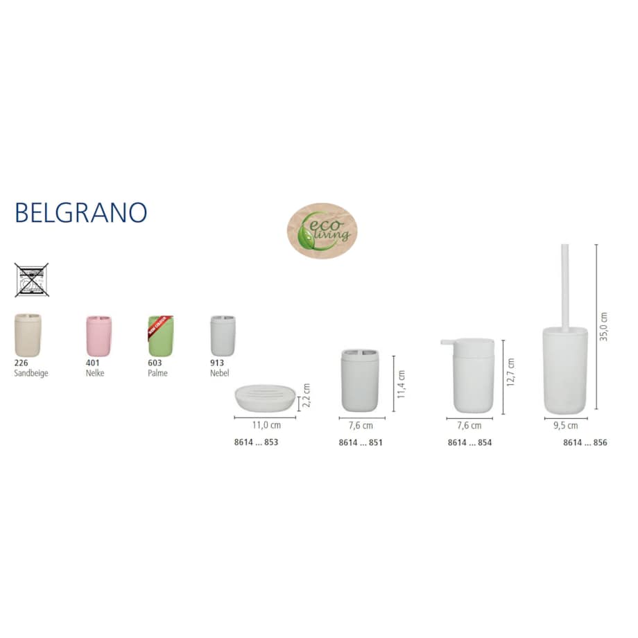 Kleine Wolke Belgrano Ekologiczny Dwukomorowy kubek na szczoteczki do zębów Palme Zielony