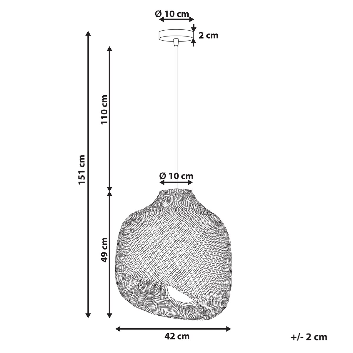 Lampa wisząca GURABO Bambus Naturalny