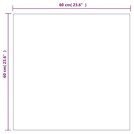 vidaXL Lustro ścienne z lampkami LED, kwadratowe, szklane