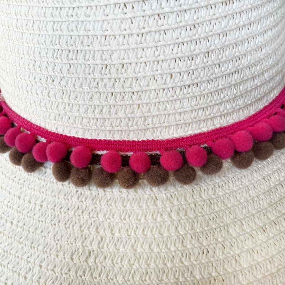 Słomkowy kapelusz dla dorosłych DIY - kolor kremowy