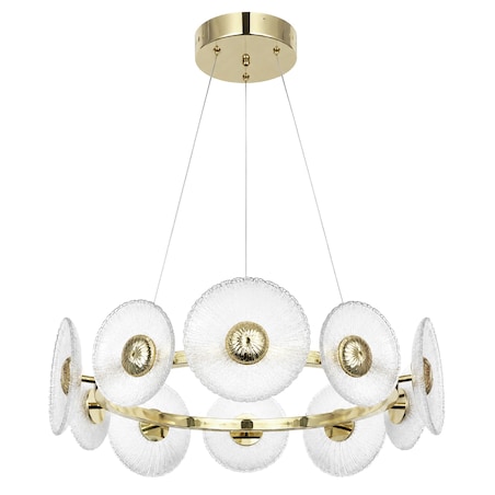 Lampa Sufitowa Wisząca Swe071-Cp 60Cm Złoty, Szkło, Metal