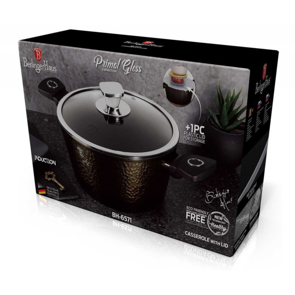 Garnek z pokrywką 20cm BerlingerHaus BH-6571 Primal Gloss