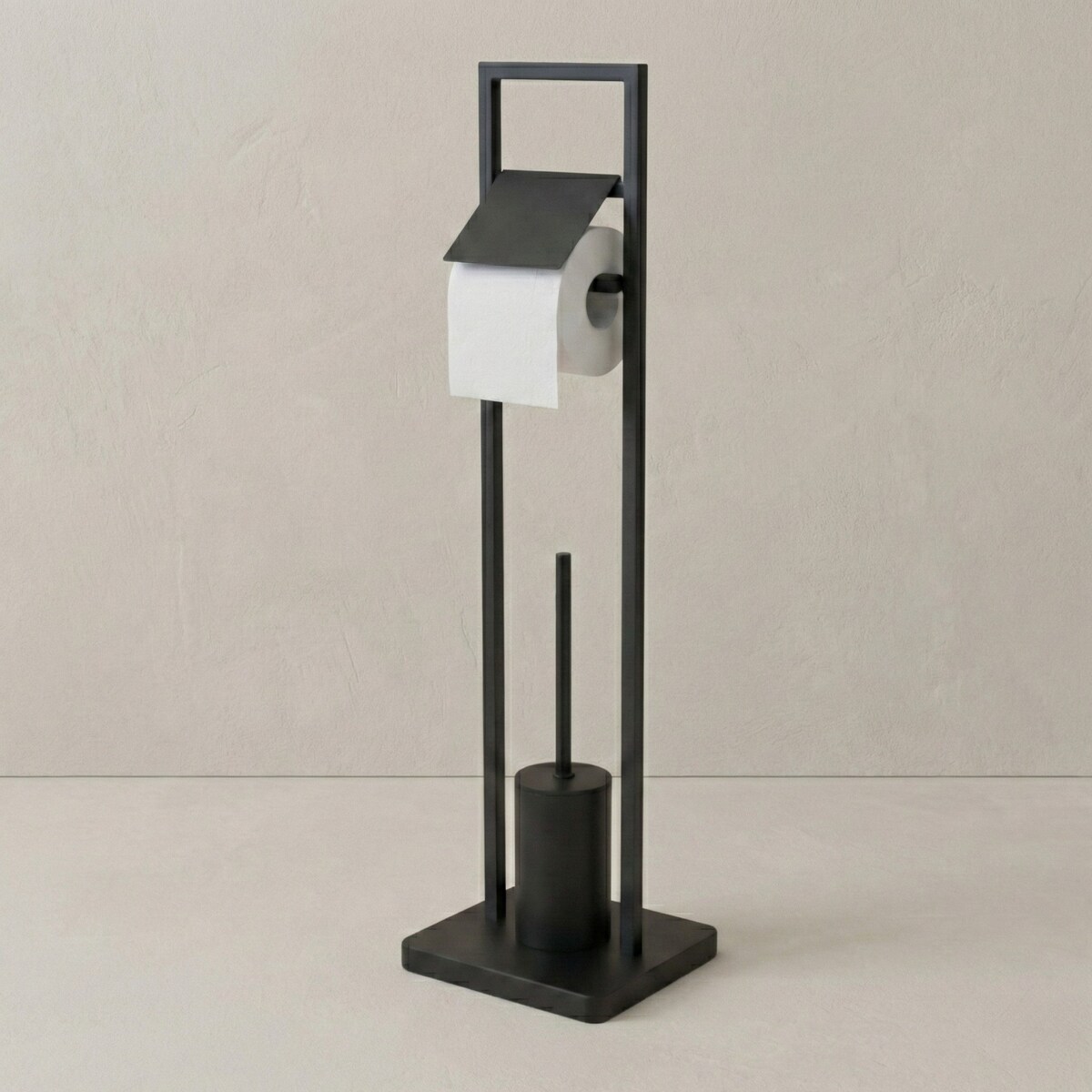 Szczotka do WC z uchwytem na papier toaletowy ARLE, 77 cm