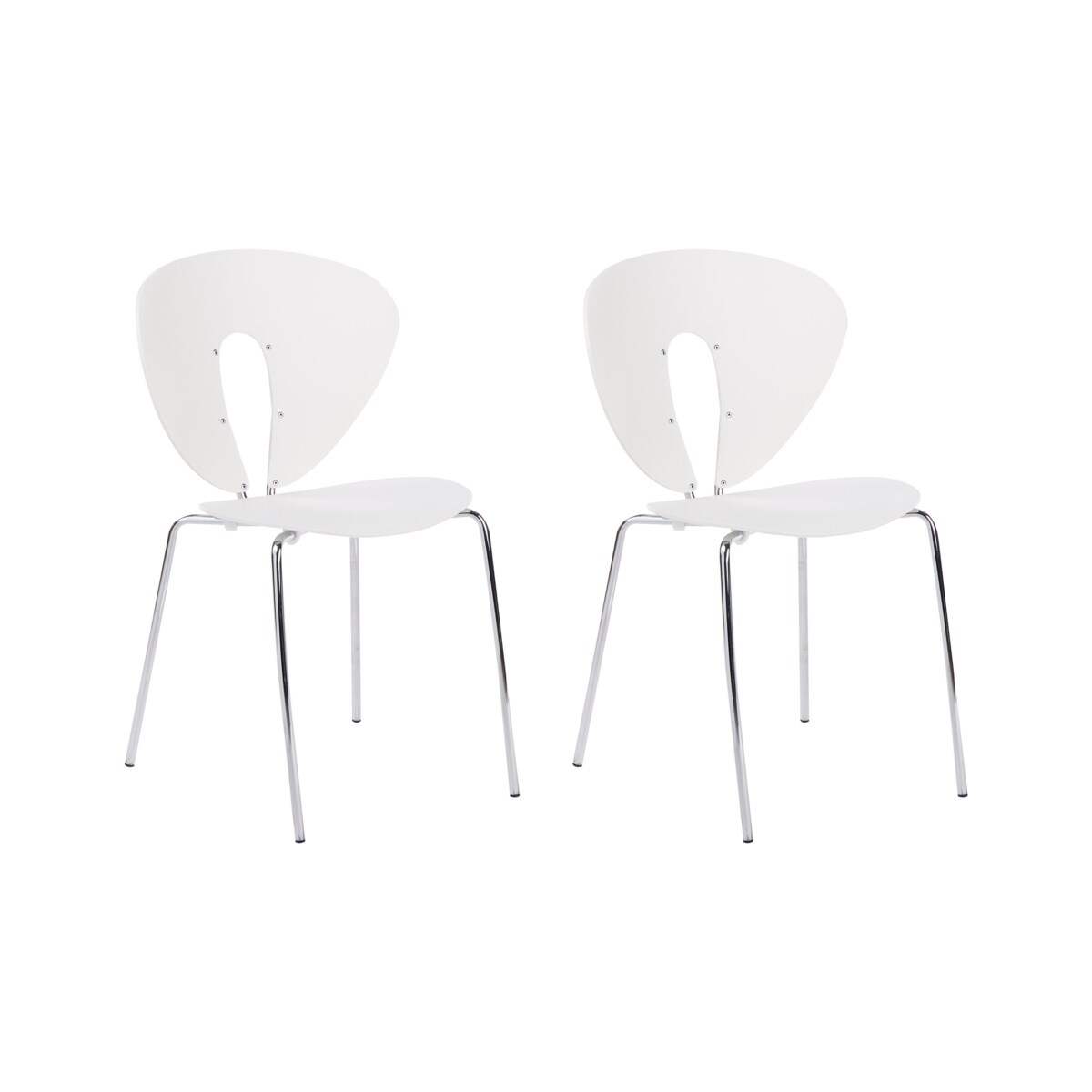 Krzesło do jadalni Zestaw 2 Biały TRACY