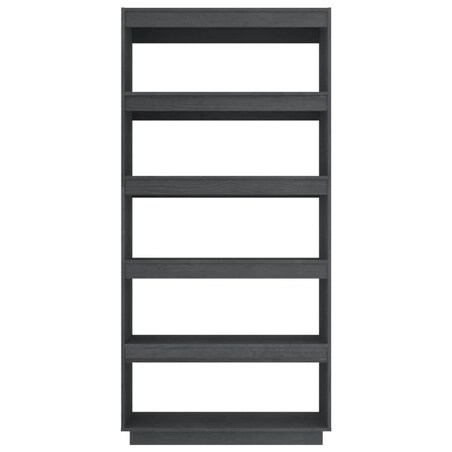 vidaXL Regał/przegroda, szary, 80x35x167 cm, lite drewno sosnowe